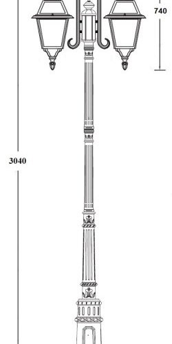 Наземный фонарь Oasis Light FARO-FROST L 91110fLA/18 E7 Bl