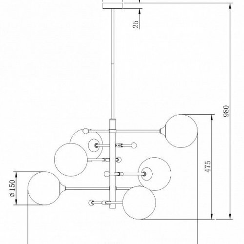 Потолочная люстра Freya Maddison FR5115PL-06BZ