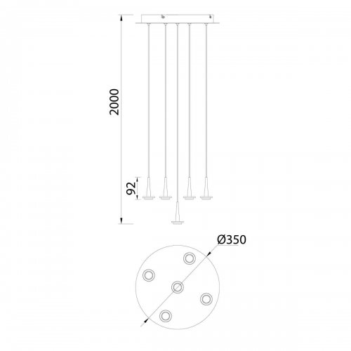 Люстра подвесная БЕЗ плафонов Mantra (5) Andromeda 8932