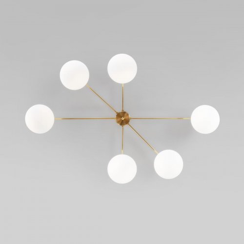 Потолочная люстра Eurosvet Opaline 70220/6 латунь Smart Потолочная люстра Eurosvet Opaline 70220/6 латунь Smart