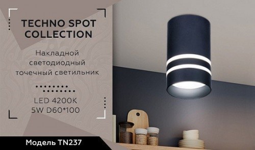 Накладной светильник Ambrella light TN237 TN237 SBB синий космос/песок LED 4200K 5W D60*100