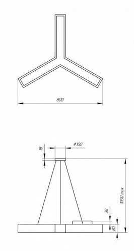 Подвесной светодиодный светильник Geometria ЭРА Igrek SPO-142-W-40K-044 44Вт 4000К белый Б0050568