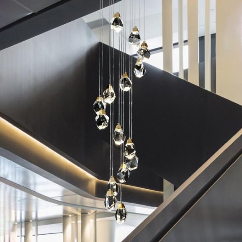 Подвесной светильник DeLight Collection Crystal rock II 9701P/15R brass