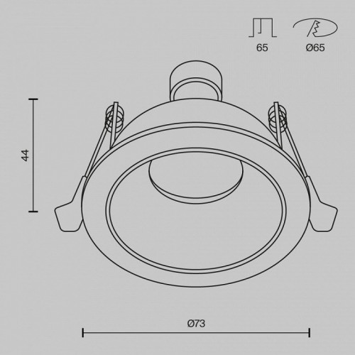 Встраиваемый светильник Maytoni Technical Share DL126-GU10-WMG