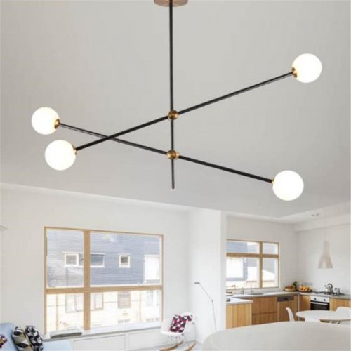 Потолочная люстра Bistro Globe 9389P/4 black/gold Потолочная люстра Bistro Globe 9389P/4 black/gold