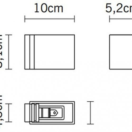 Настенный светильник Bijou Quadra D75D0715 Настенный светильник Bijou Quadra D75D0715