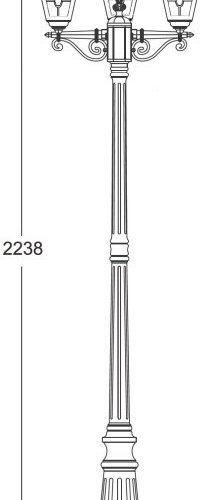 Наземный фонарь Oasis_Light FARO lead GLASS 91109B lgY Bl