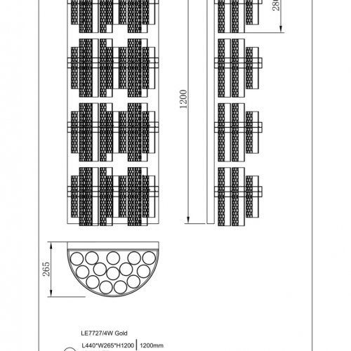 Бра Luna LE7727/4W Gold