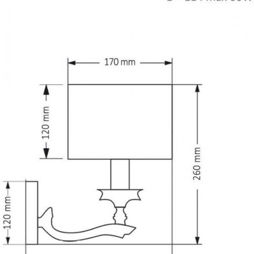 Бра Kutek TIVOLI TIV-K-1(P/А)