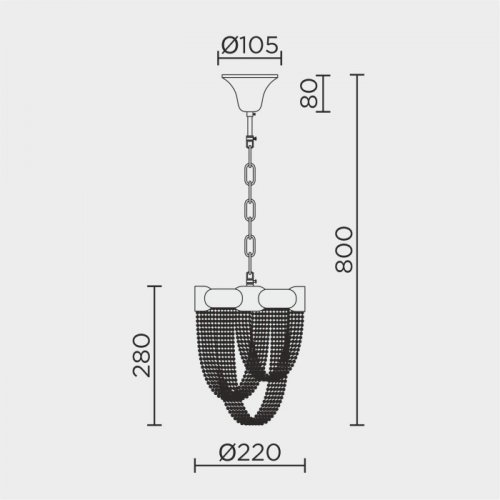 Подвесная люстра  ML.316.1 BS