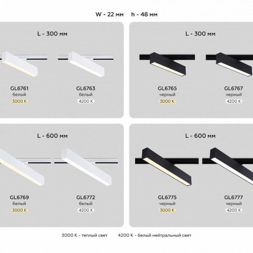 Трековый светильник Track System GL6775