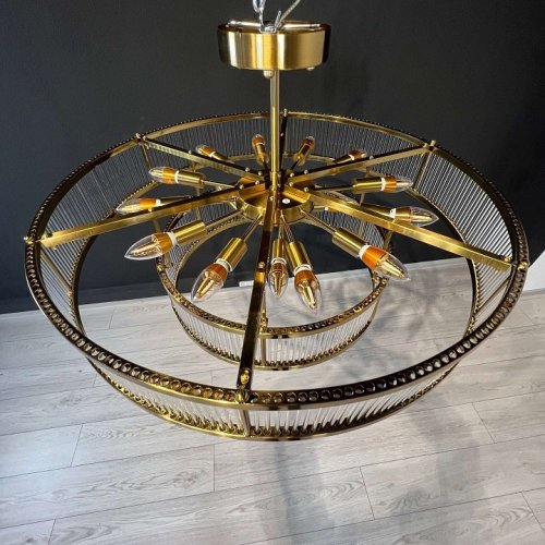 Люстра на штанге Imperiumloft RH Marais Round Chandelier D80 40,2668 Люстра на штанге Imperiumloft RH Marais Round Chandelier D80 40,2668