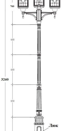 Наземный фонарь Oasis Light LONDON L 64810LB/E7 09 Bl