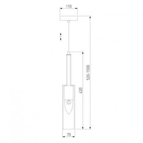 Подвесной светильник Eurosvet Graf 50226/1 янтарный