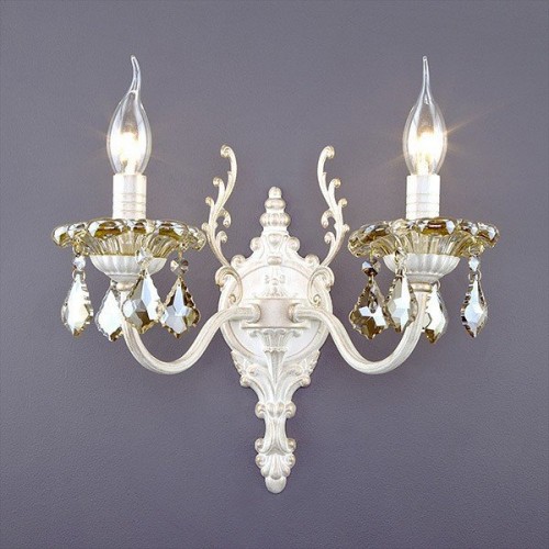 Бра Eurosvet 3281/2 белый с золотом/тонированный хрусталь Strotskis