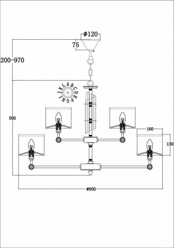 Подвесная люстра Maytoni Alloro MOD088PL-15BS