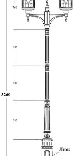 Наземный фонарь Oasis Light LONDON L 64810LA/E7 09 Bl