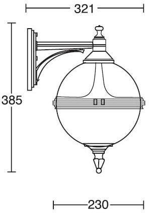 Настенный фонарь уличный Oasis Light VENA 88402 01 Bl Настенный фонарь уличный Oasis Light VENA 88402 01 Bl