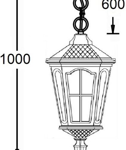 Уличный светильник подвесной Oasis Light ALBORG 79705 Bl