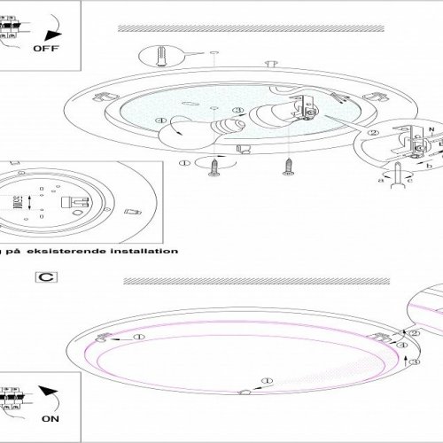 Светильник настенно-потолочный Eglo Planet 82942