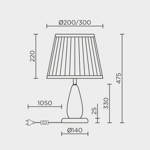 Интерьерная настольная лампа  L6168 GD