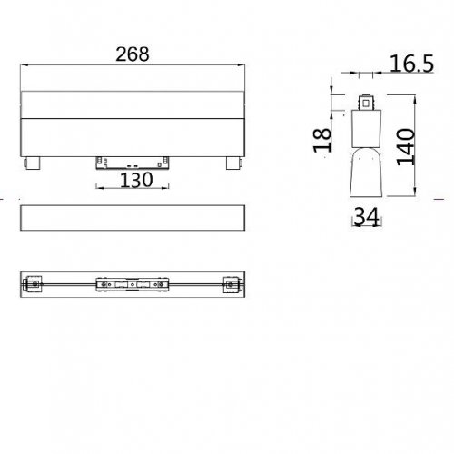 Трековый светильник Maytoni Track lamps TR013-2-20W3K-B Трековый светильник Maytoni Track lamps TR013-2-20W3K-B
