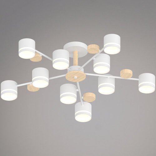Потолочная люстра  68730-0.3-10 GX53 WH+WOOD