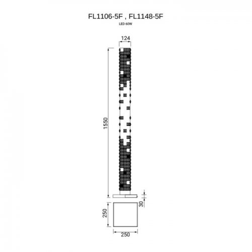 Торшер Elegance FL1106-5F
