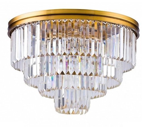 Потолочная люстра DeLight Collection 1920s Odeon 9513C/600R gold/clear Потолочная люстра DeLight Collection 1920s Odeon 9513C/600R gold/clear
