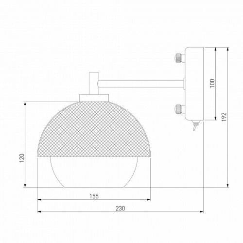 Бра Eurosvet Nocciola 70106/1 черный