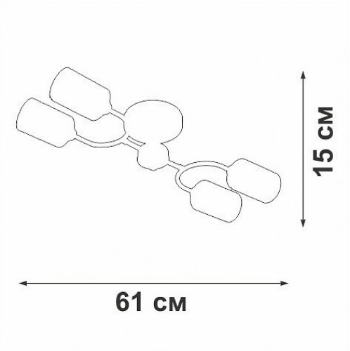 Потолочная люстра Vitaluce V2822-1/4PL