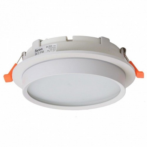 Светильник встраиваемый Feron DL704 потолочный GX70 белый круг IP44 51105