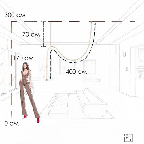 Подвесной светильник Loft IT Thread 10388C Brass