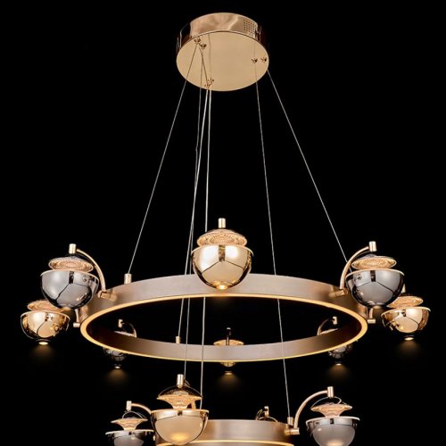 Подвесная люстра Jelly LE7711/8+4 Gold/Black Chrome