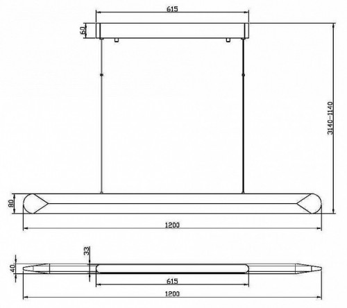 Подвесной светильник Maytoni Motion MOD276PL-L40B3K
