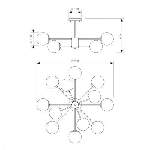 Потолочная люстра Adaline 502002/12 латунь