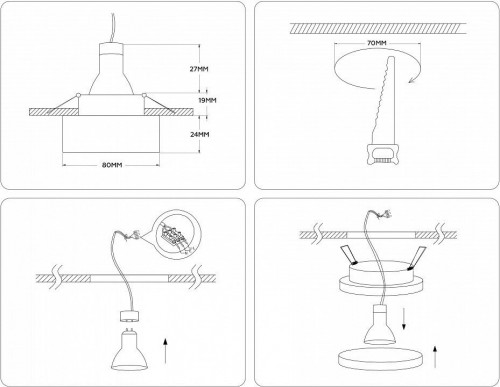 Встраиваемый светильник Ambrella Light TN TN3306