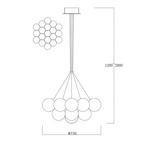 Подвесная люстра Globo 162FL-61919