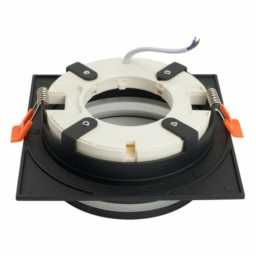 Светильник встраиваемый Feron DL703 LUNA потолочный GX70 черный квадрат 51100