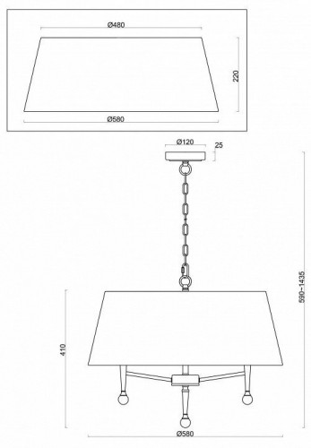 Подвесная люстра Freya Rosemary FR5190PL-05BS1