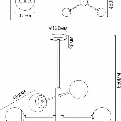 Потолочная люстра MyFar Solve MR1320-4P