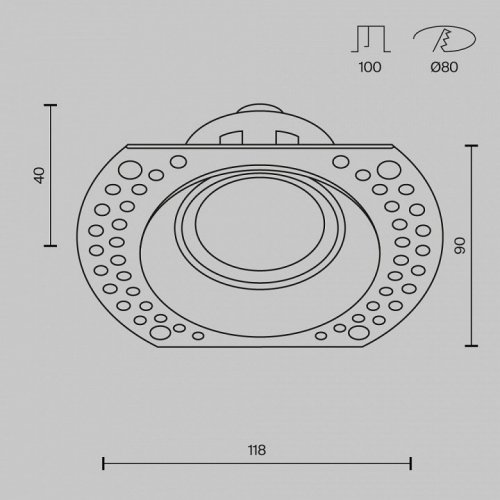 Точечный светильник Dot DL042-01-RD-W