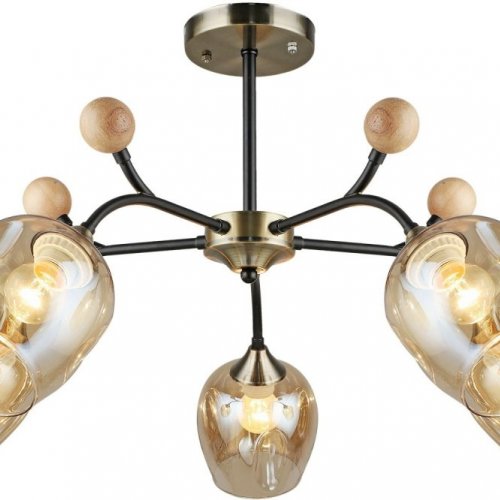 Потолочная люстра 02009-0.3-05 AB+BK Потолочная люстра 02009-0.3-05 AB+BK