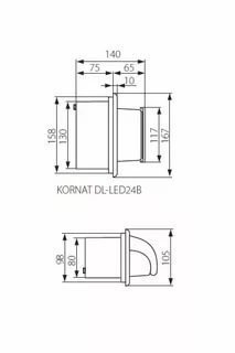 Подсветка лестницы Kanlux KORNAT DL-LED24B 7741