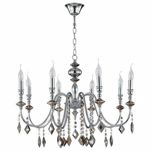 Подвесная люстра Crystal Lux MERCEDES SP8 CHROME/SMOKE