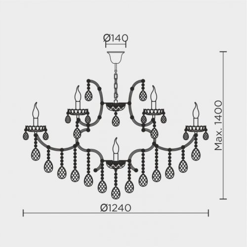 Подвесная люстра ML.7003.25P Подвесная люстра ML.7003.25P