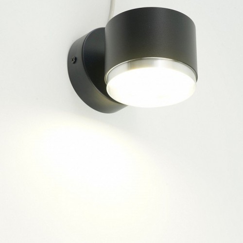 Светильник  настенный Feron HL4598  Barrel DUET 12W, 230V,GX53, черный + хром IP20