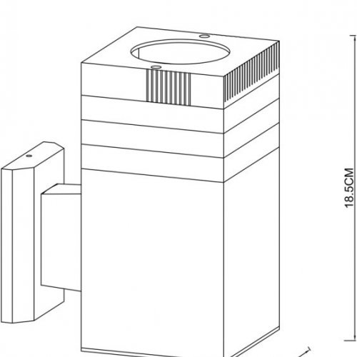 Настенный светильник уличный Arte Lamp Hadar A4421AL-1BK
