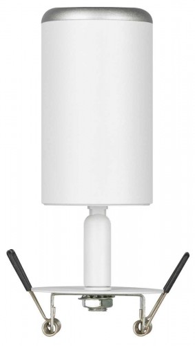 Светильник встраиваемый алюминиевый ЭРА KL106 WH/SL под лампу MR16 GU10 белый/серебро матовый Б0061634