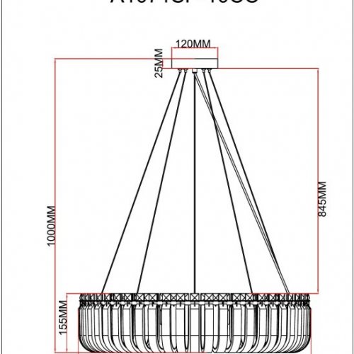 Подвесной светильник Mayotte A1071SP-10PB